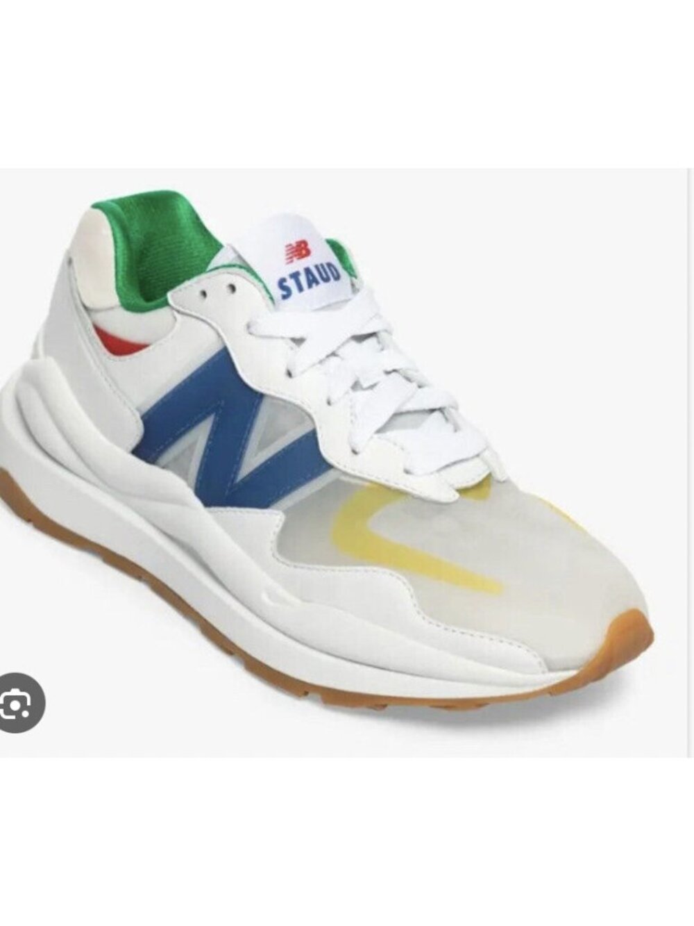 STAUD x New Balance 57/40 White Blue Quartz‎ M5740SR NEW Mens 6 + 4 Lace Sets